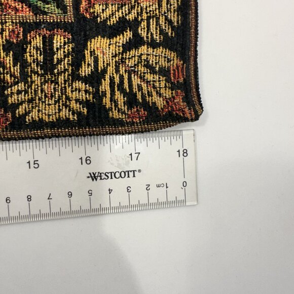 Floral Tapestry Placemats Black Park B Smith Lot of 6 Cotton Blend India - Picture 3 of 7